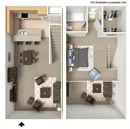Floor plan 1X1 C
