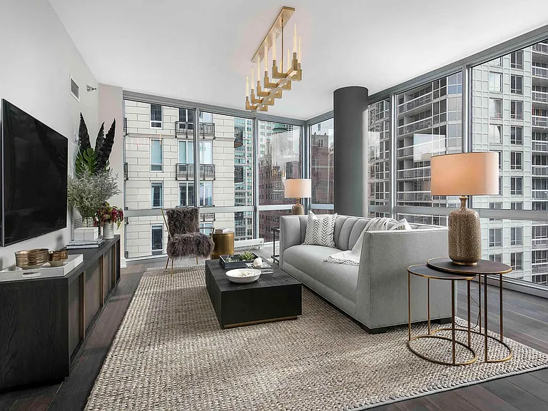 Living Room With City View