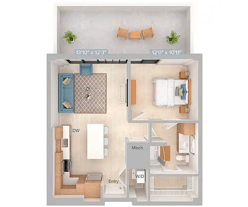 Floor plan A6-733sf-134and135