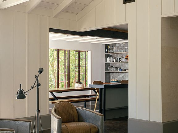 Living room to kitchen/dining