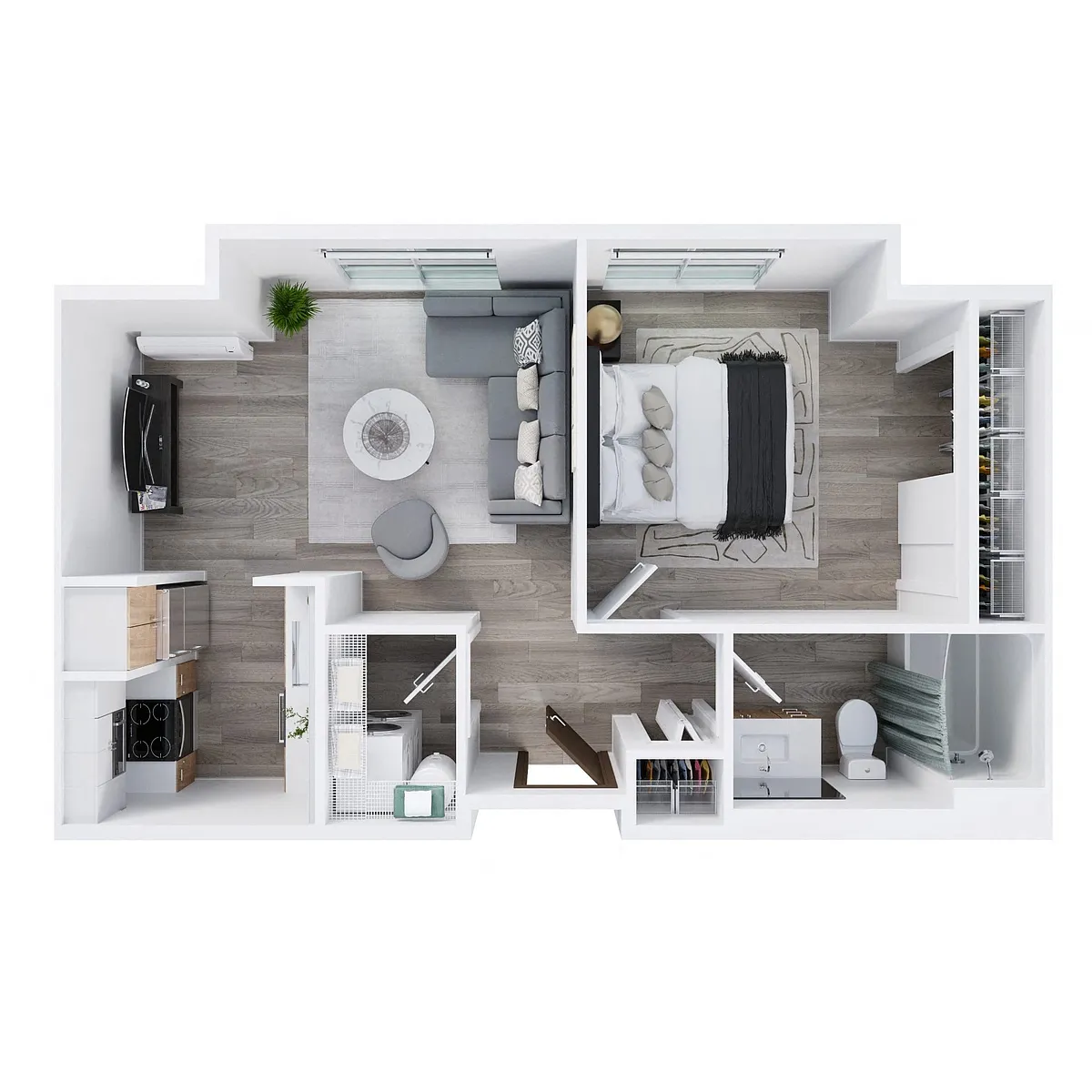 Floor plan 1X1 B