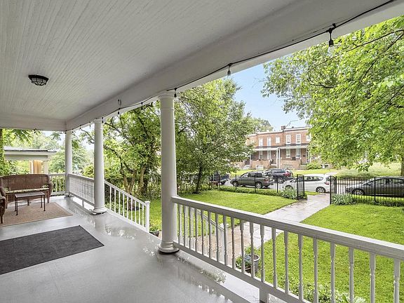 spacious front porch