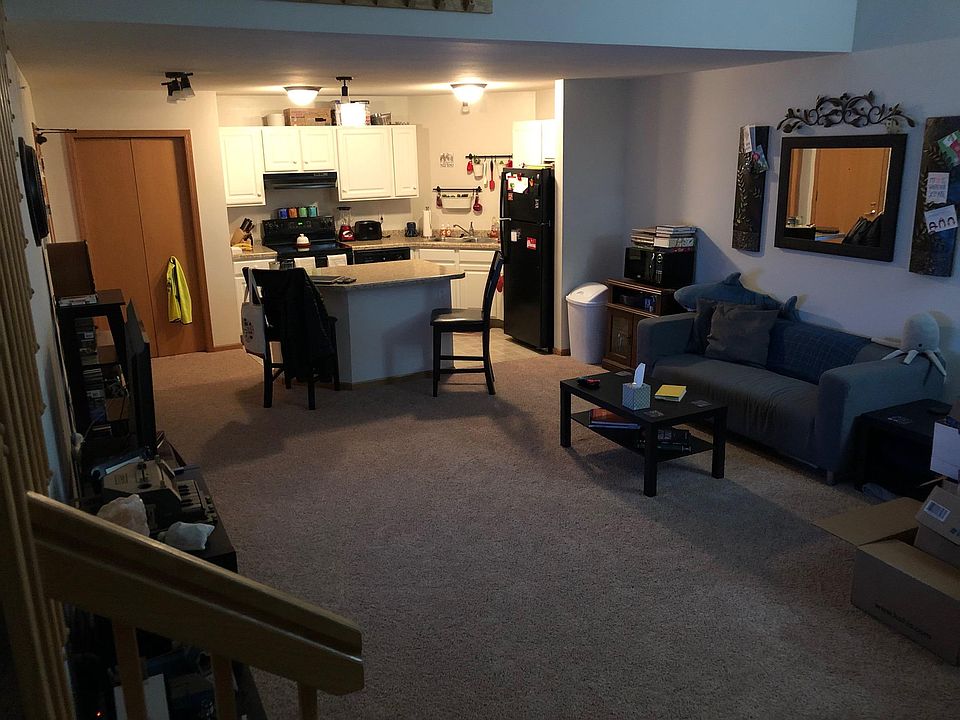 First level (living room and kitchen) from the base of stairs to the second level