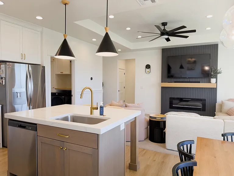 Kitchen and living room