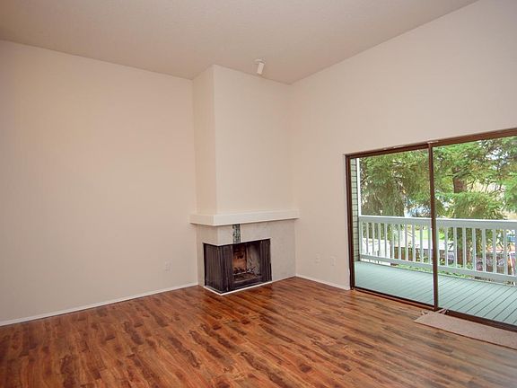 Living room with wood floors