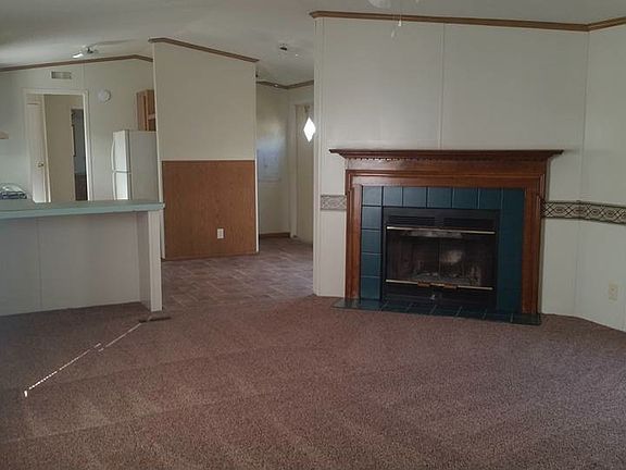 Living area with fireplace