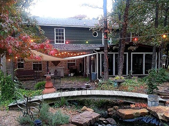 Koi pond with waterfalls 