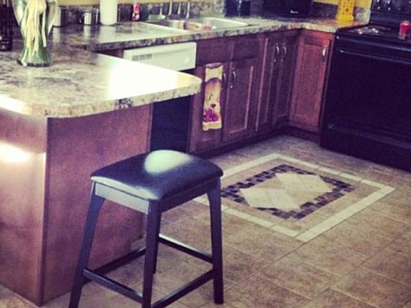 Kitchen- This is an older picture, I now have all stainless