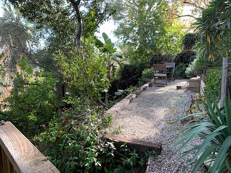 Terraced garden - with entertaining space and planter beds available for gardening