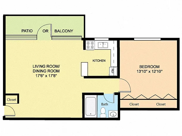 Floor plan One Bedroom