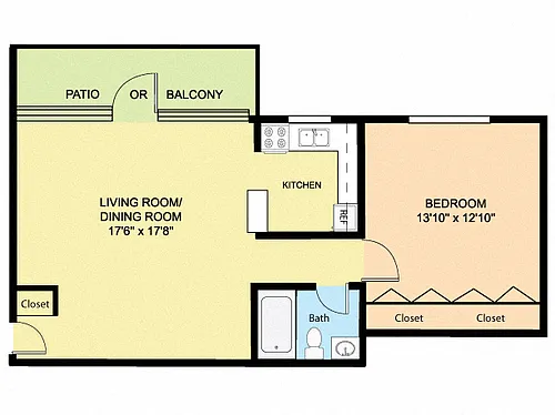 Floor plan One Bedroom