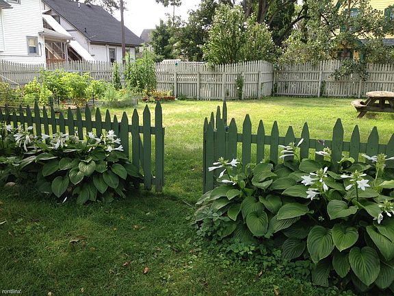 picnic table and lawn chairs for residents