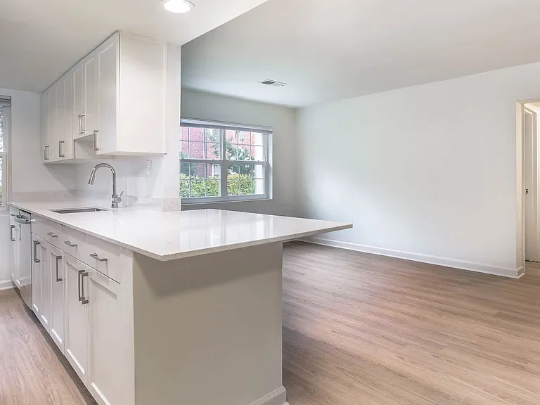 Kitchen and Living Room with Hard Surface Flooring
