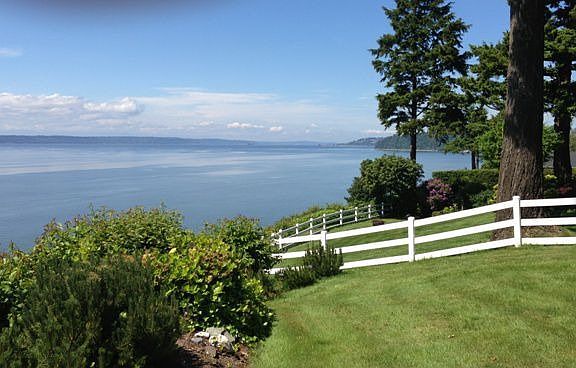 Spectacular Sound and Mountain views from this home~this view is to the South toward Tacoma