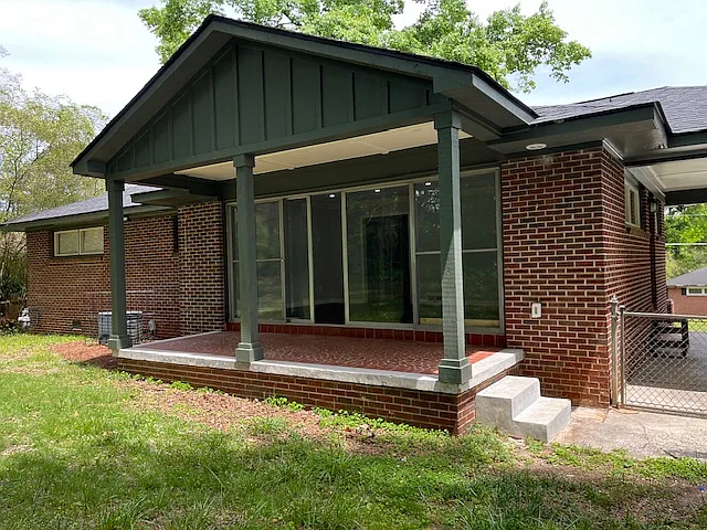 Covered back patio