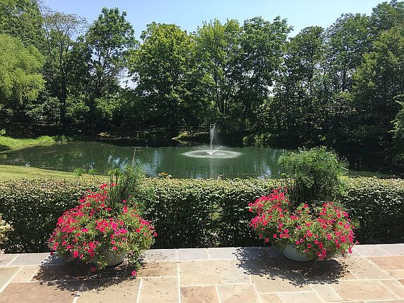 Patio and pond w Fountain 