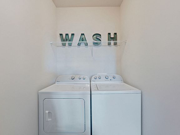 Full-size washer and dryer included in every apartment