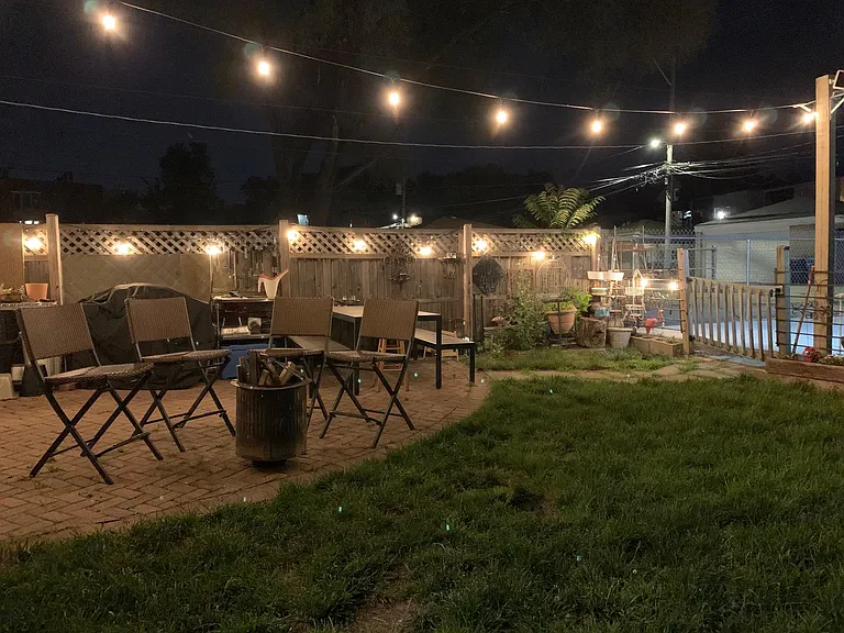 Yard at night