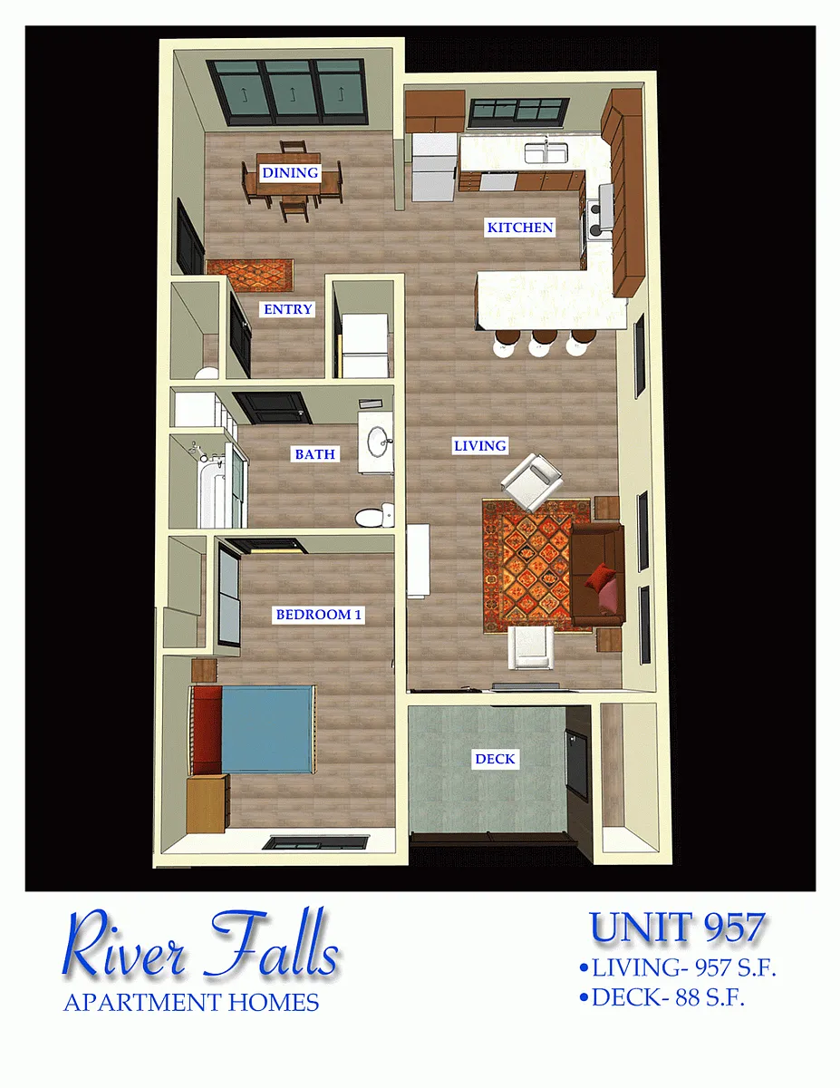 Floor plan Upper 1 Bed