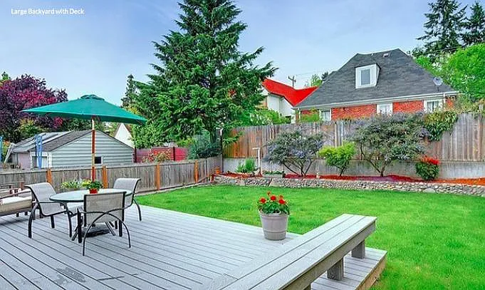 Large fenced back yard on quiet street