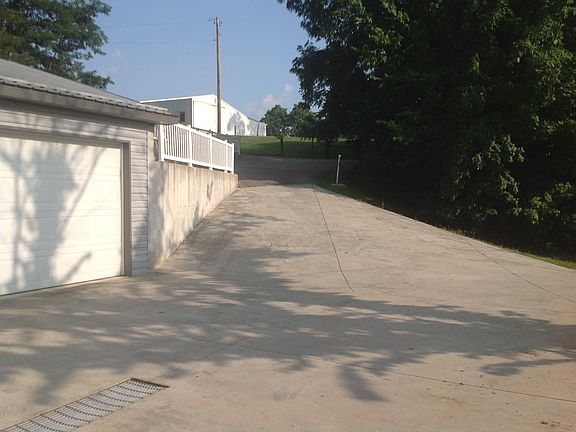 Concrete entry from east