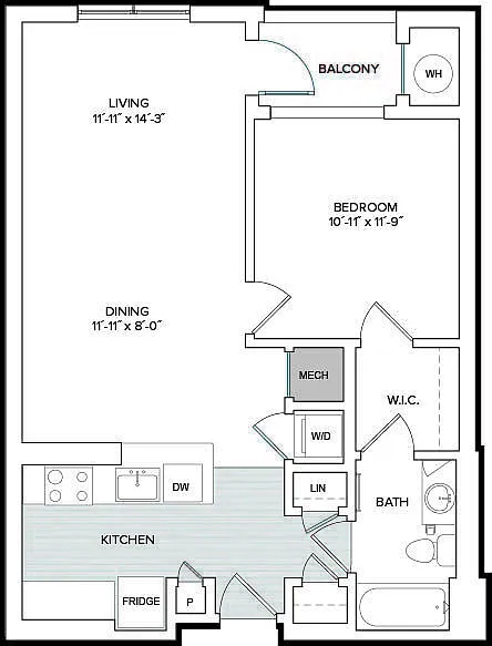 Floor plan 1E