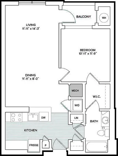 Floor plan 1E