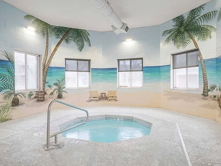 There's nothing like relaxing in our indoor hot tub after a long day.