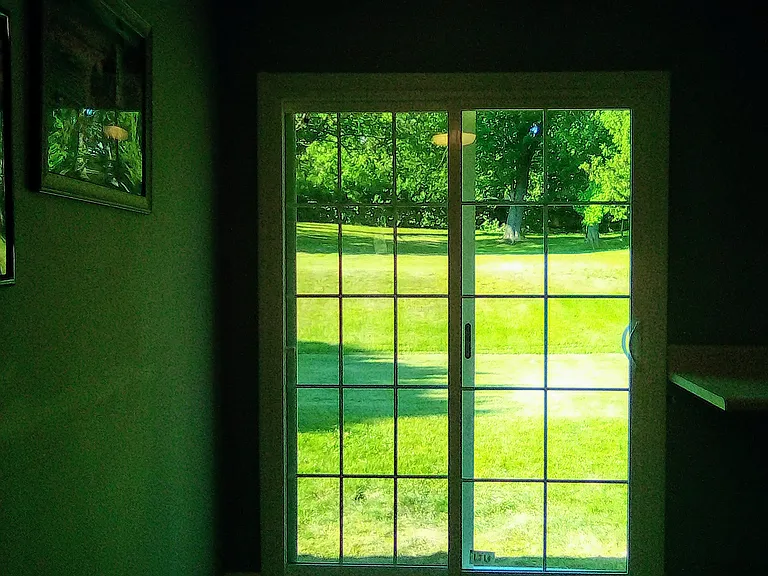 Dining area with slider to patio