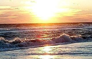 Sunset across from house