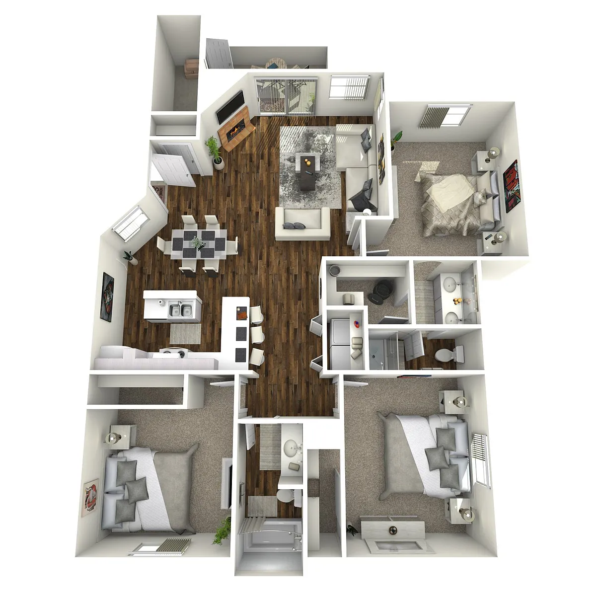 Floor plan 3 Bed 2 Bath