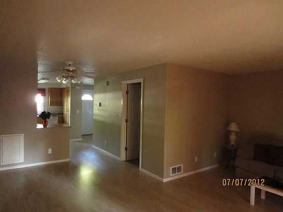 Open living/dining area
