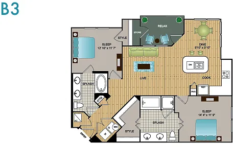 Floor plan B3