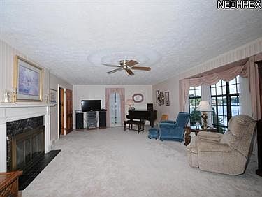 Liv. Rm Fireplace bay window