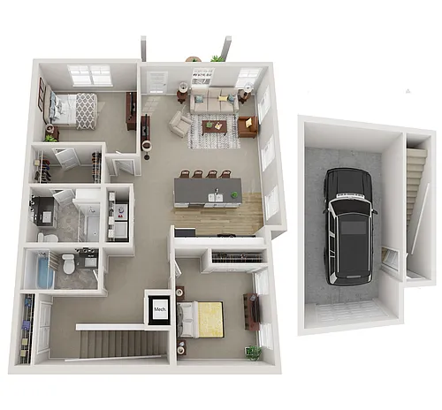 Floor plan Hayworth - Attached Garage