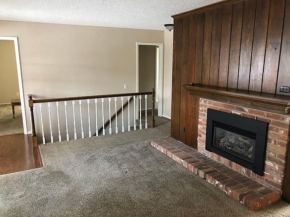 Living Room - Gas Fireplace - Office open to living room on left