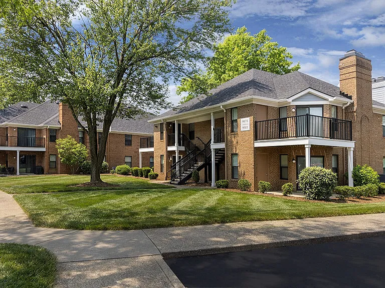 Building exterior with greenspace