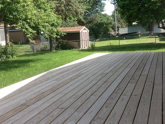 Deck on back of house