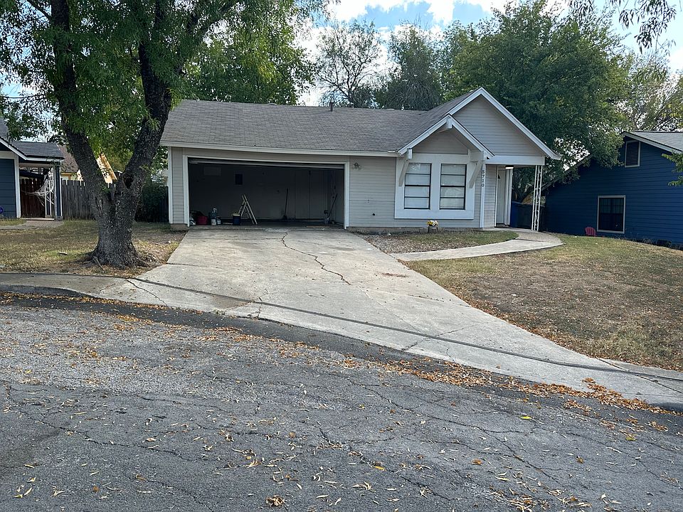 Street view including garage