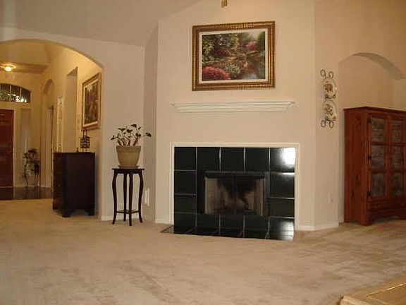 Wood burning fireplace (gas) in living room