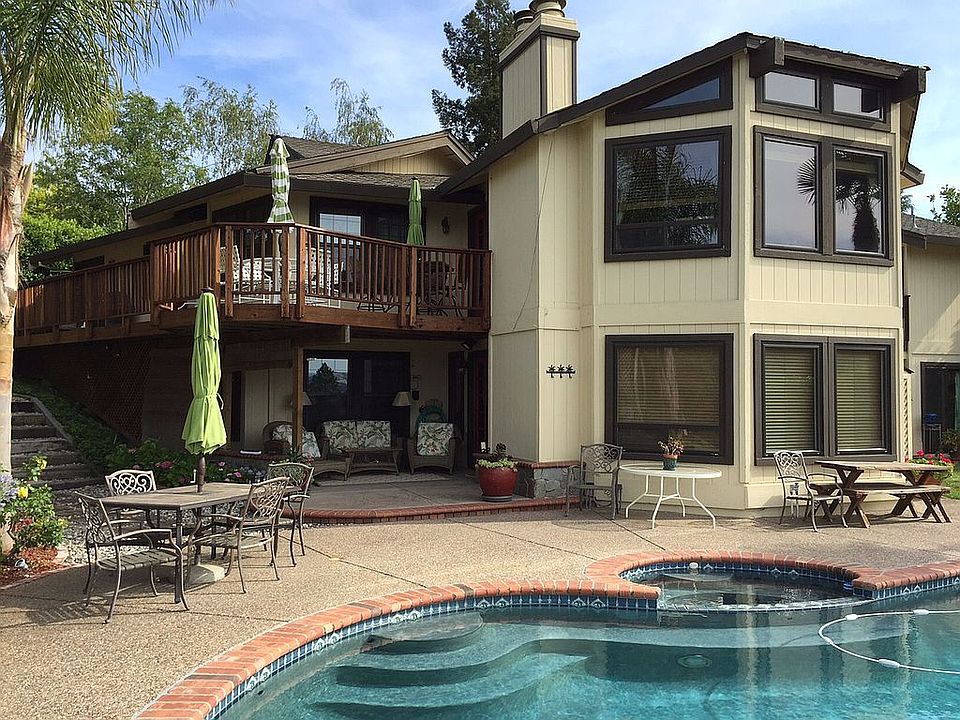 The main house and pool