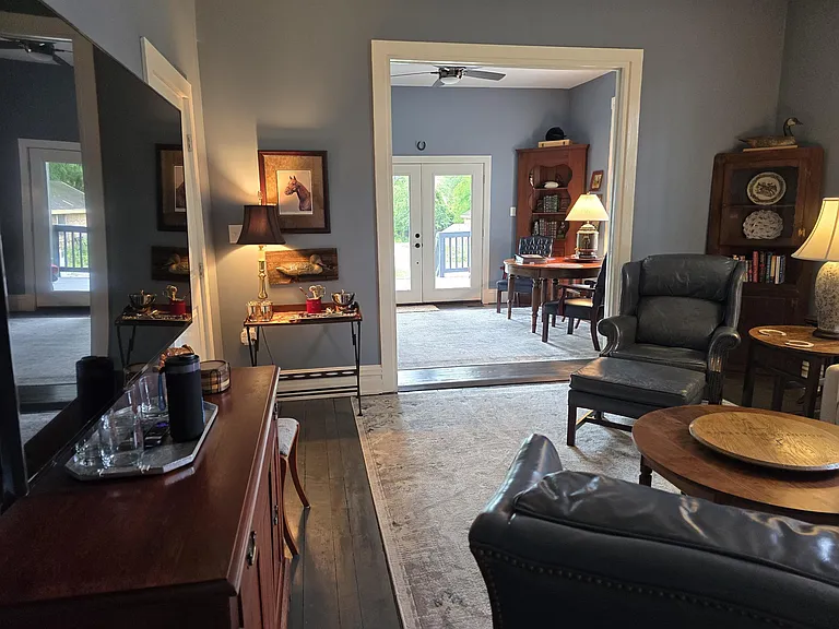 View from corner of LR of Keeping Room, back entrance.