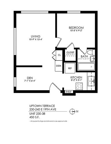 Floor plan 1 Bedroom
