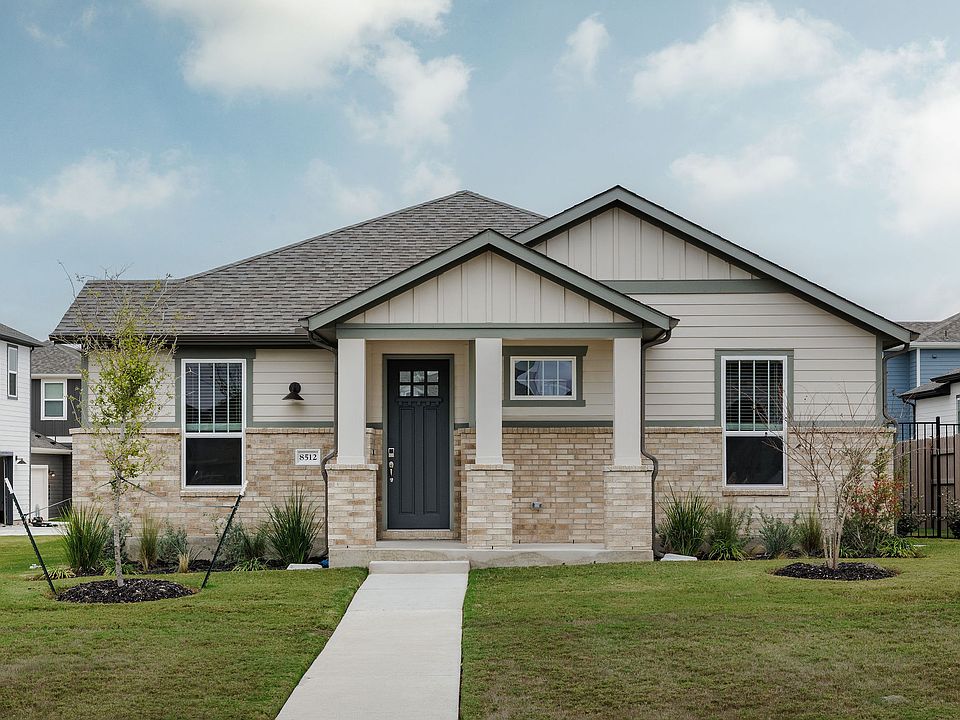 Front of home set far back from sidewalk