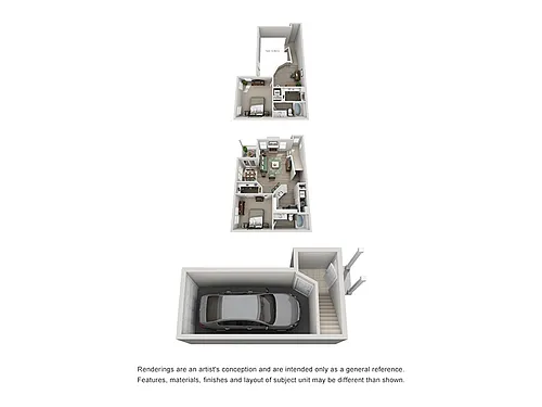 Floor plan Premium Two-Story + Loft + Attached Garage B6