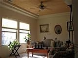 Living Area- notice wooden ceiling
