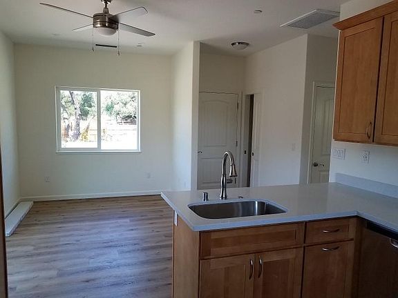 Front door & living room from kitchen
