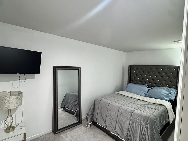 Furnished bedroom.