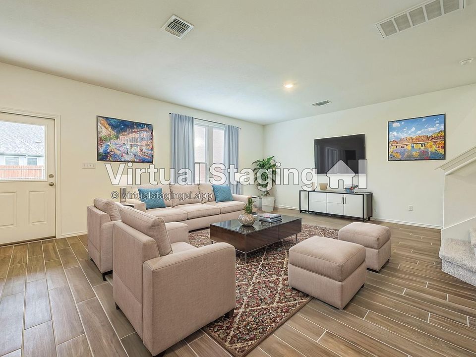 Downstairs living room (virtual staging)