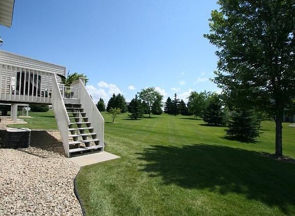 You'll love these grassy views from the deck! There is lots of room to play!